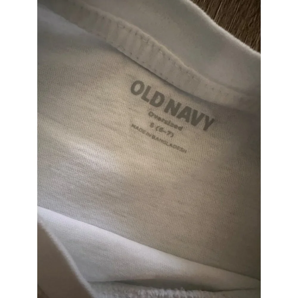 Old navy oversized white long sleeve tshirt